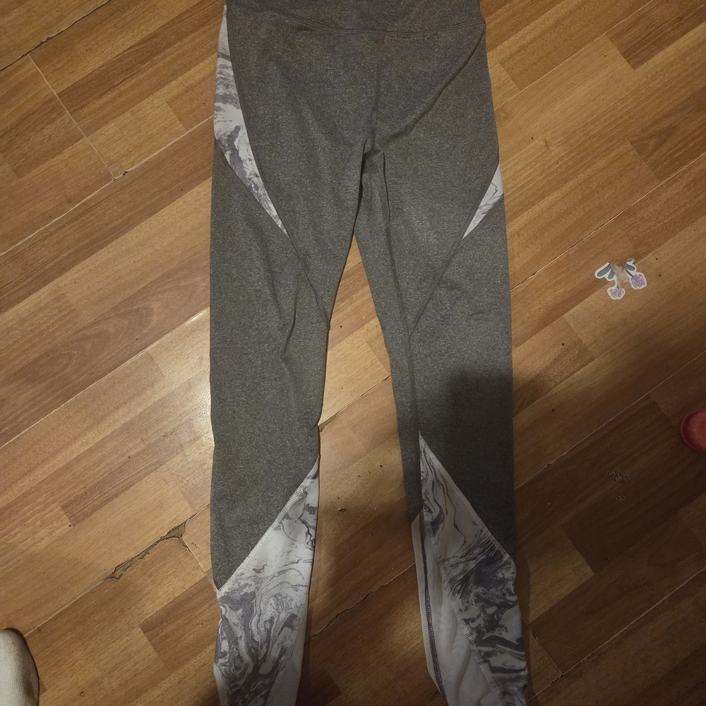 Forever Young Gray Marble Panel Leggings